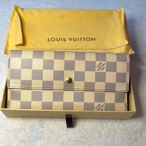 Louis Vuitton Damier Azur Porte Tresor International Trifold Wallet with CoA